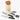 Juego cocina 4 Cuchillos Maitre + Tijeras + Soporte de cuchillos beige con madera de acacia (2)