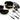 Imagen de cazo, cacerola y sartén negras serie Samoa Iconic, cuchillo cocinero y verduras serie Eclipse, Espátula ranurada 339 mm y Pinzas de cocina 300 mm.