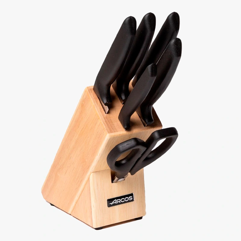 Set cucina 5 pezzi Serie Niza + Forbici + Ceppo
