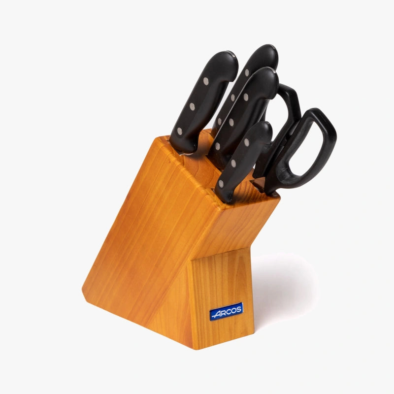 Jogo de cozinha de 4 peças série Maitre + tesoura + suporte Arcos