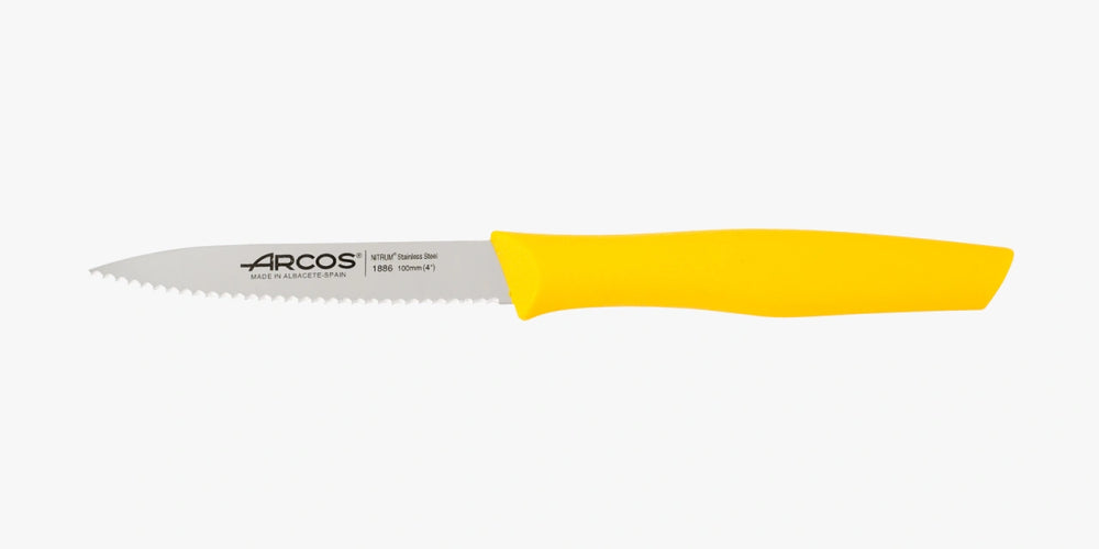 Spick & Garniermesser Gelb Mit Verzahnung Serie Nova 100 mm