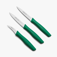 Juego de 3 cuchillos Mondadores color Verde Serie Nova