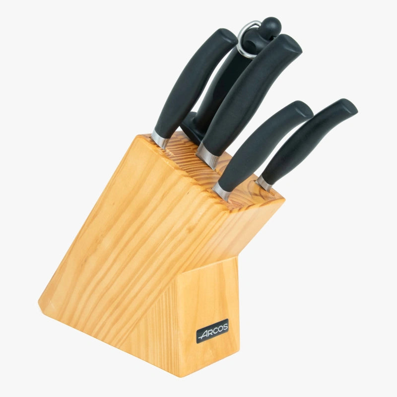 4 Pcs. Clara Series Knives Set + Wood Block + Sharpening Steel