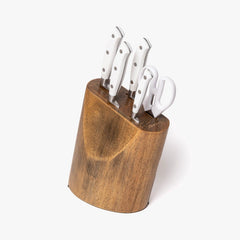 Juego Cocina 4 pzas. Serie Riviera Blanc + Tijeras + Taco  Madera