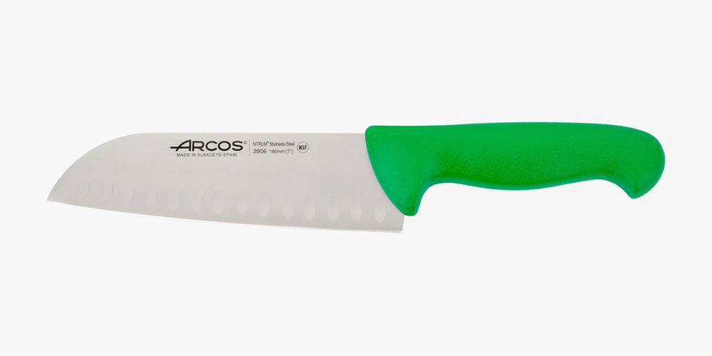 Cuchillo Santoku color verde Serie 2900