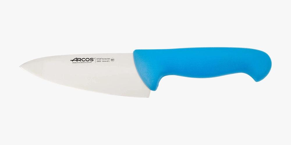 Couteau de chef lame large bleu 2900 150 mm