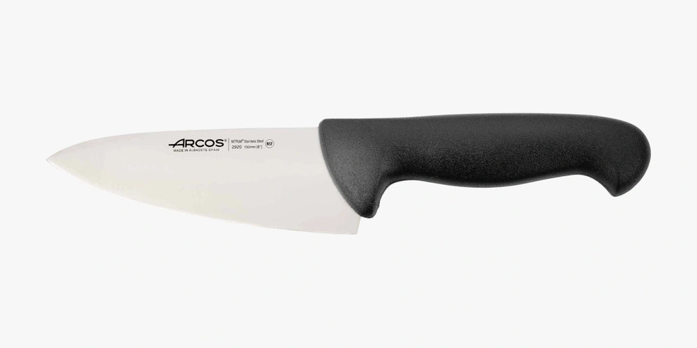 Couteau de chef 2900 lame large Noir 150 mm