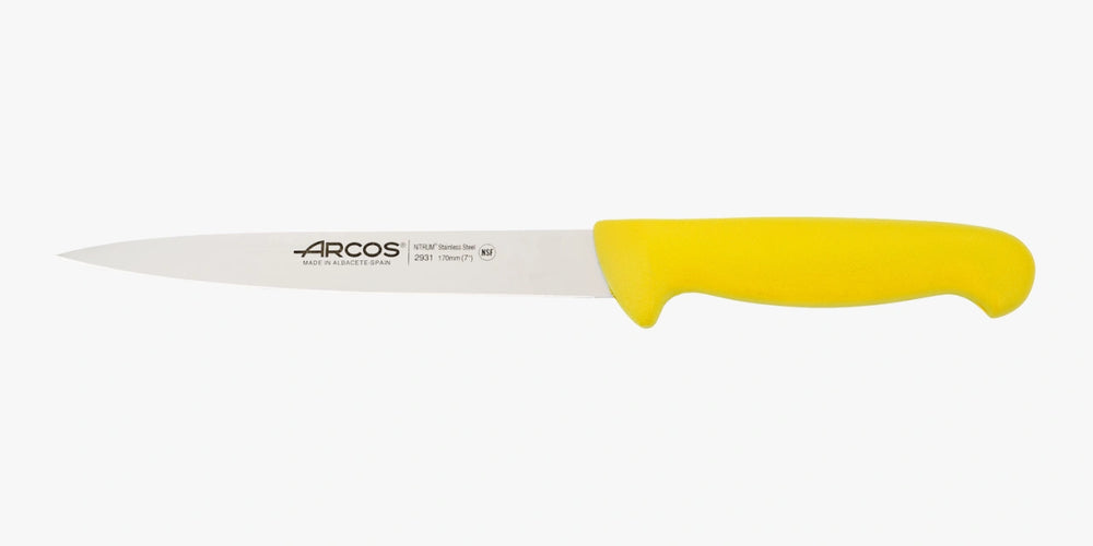 Couteau filet de sole 2900 Jaune 170 mm