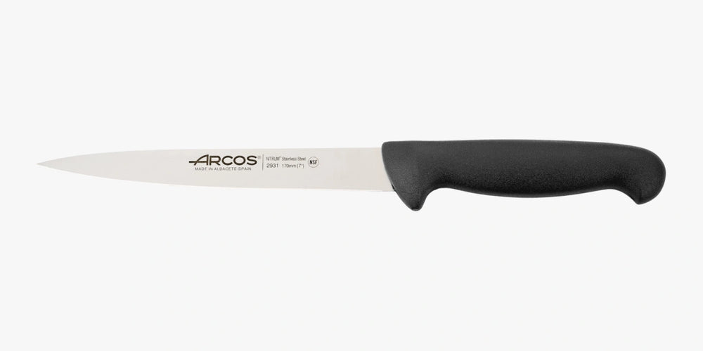 Coltelli per filetto di sogliola Colore Nero Serie 2900 170 mm