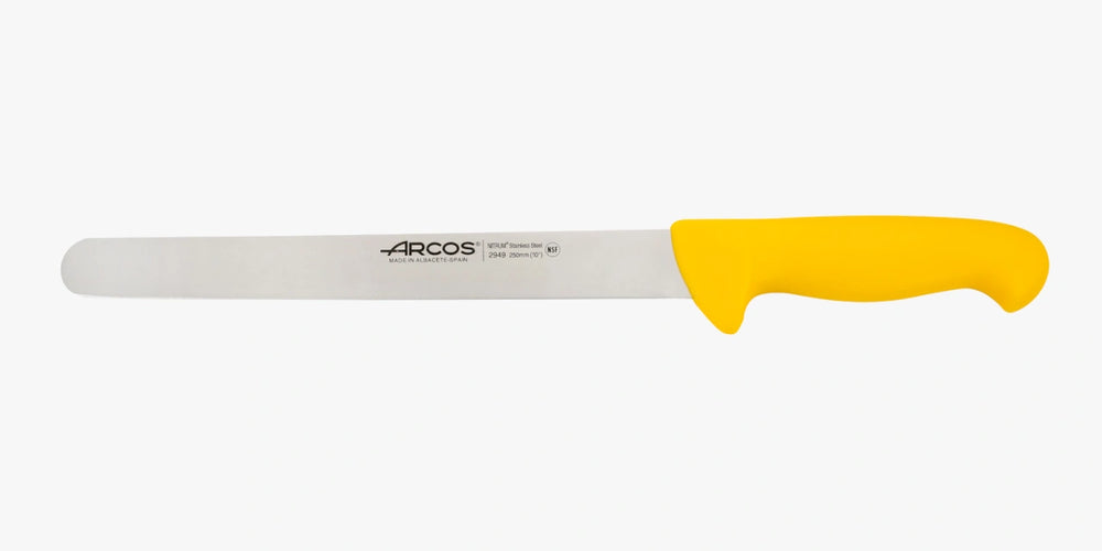 Cuchillo Fiambre color amarillo Serie 2900 250 mm