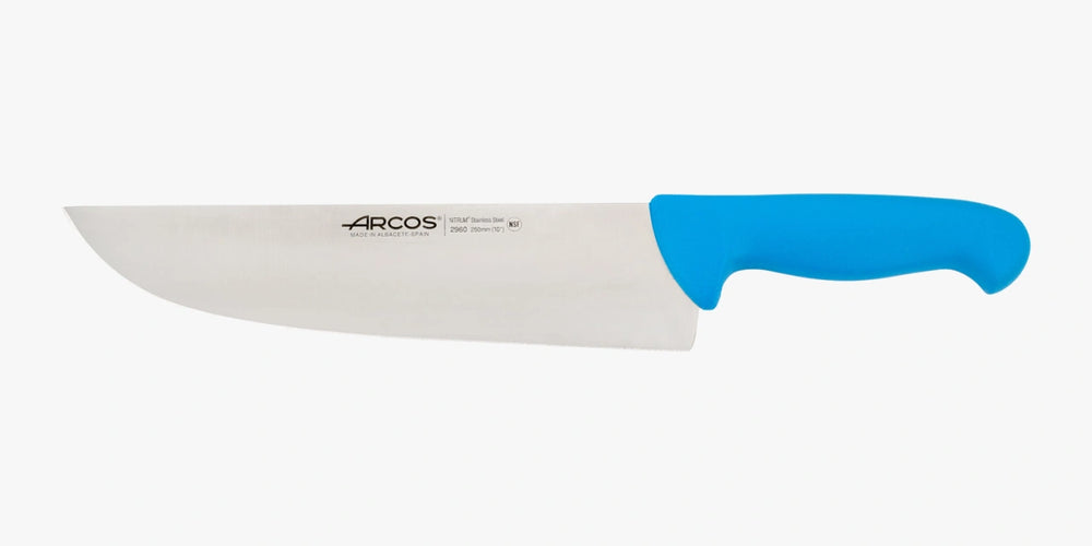 Couteau de boucher lame large bleu 2900 250 mm