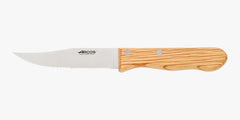 PEARL-EDGED STEAK KNIFE WITH OAK WOOD HANDLE 125 MM