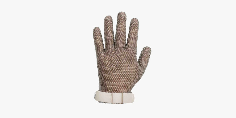 Guanto di Protezione in Acciaio Inossidabile Colore Bianco 2-S