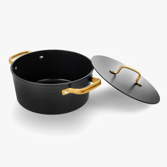 Cacerola Antiadherente Cerámico Serie Samoa Iconic Negro 24 Cm