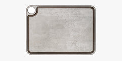 Tábua de corte cinza com canal e gancho 377 x 277 mm
