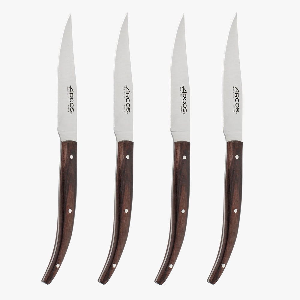 Conjunto 4 peças. Facas para Carne The Origin Madeira de Jacarandá