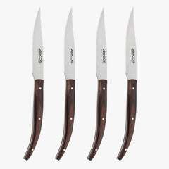 Juego 4 Pzas. Cuchillos Chuleteros The Origin Madera de Palisandro