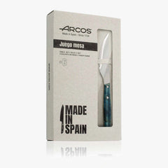 Set 6 Pieces Poplar Wood Steak Knife Compressed Blue Dyed