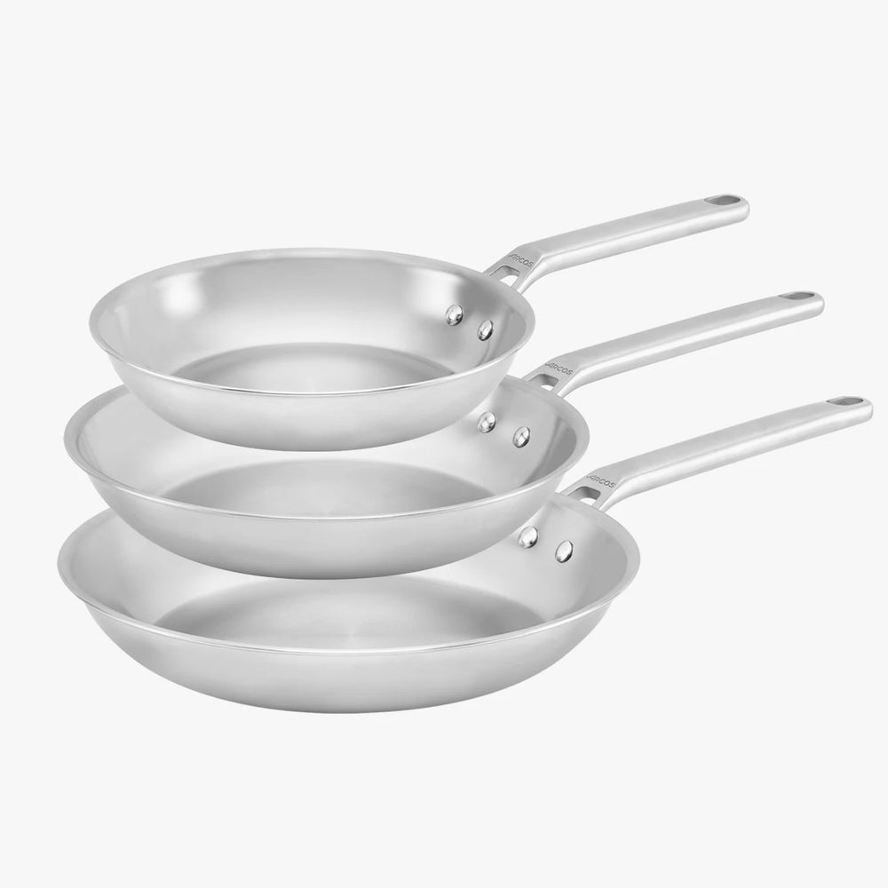 Set Padelle Samoa Inox 24, 28 e 30 cm