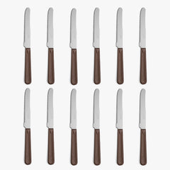 Juego cuchillos mesa marrón 12 unidades