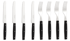 Conjunto de mesa 8 unidades cor preta