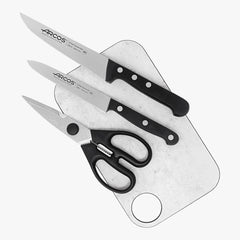 Coffret Couteaux + Ciseaux de Cuisine + Planches a decouper Universal 