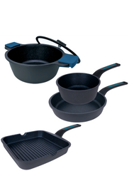4-piece cookware set (Frying pan, Saucepan, Grill pan and Sauté pan)
