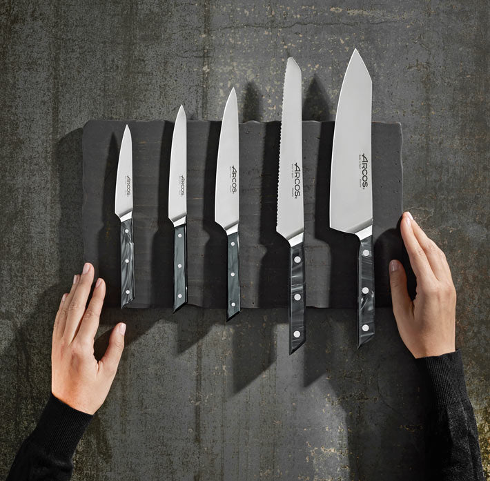 Arcos knife holder next to kitchen utensils
