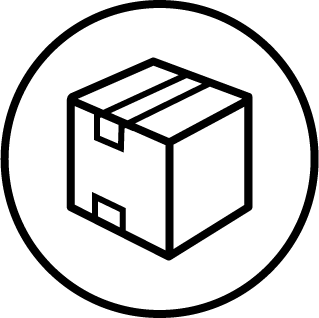 icono de preparar pedidos de una caja cerrada