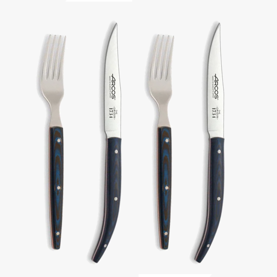 Set Origin Azul 2x Tenedores y 2x Cuchillos