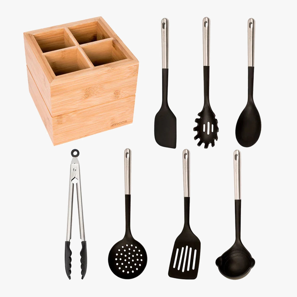 Ensemble Complet d'Ustensiles de Cuisine + Support