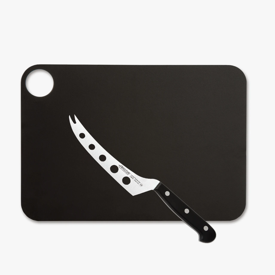 Set Cuchillo Queso Universal + Tabla de Corte Negra