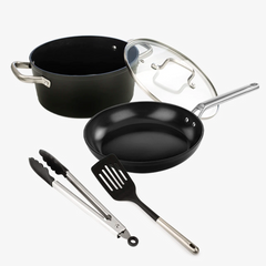 Set poêle et faitout Samoa 28 cm avec spatule et pince