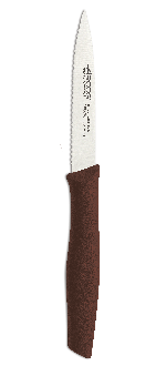 Nova Series 100 mm Serrated Brown Colour Paring Knife