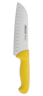 Cuchillo Santoku color amarillo Serie 2900 180 mm