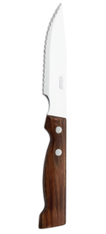 Cuchillo Hoja ancha para Churrasco Madera de Haya Comprimida 120 mm