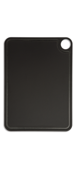 Tabla De Corte negra con canal y colgador 377 x 277 mm