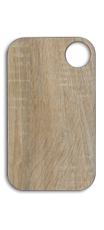 Tabla de corte marrón con colgador 240 x 140 mm