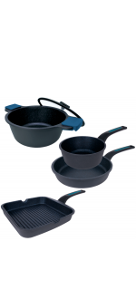 4-piece cookware set (Frying pan, Saucepan, Grill pan and Sauté pan)