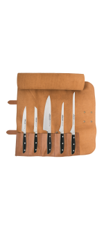 Trousse en cuire et 5 couteaux Manhattan
